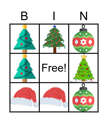 Boże Narodzenie Bingo Card