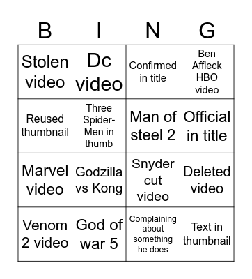 Warstu bingo Card