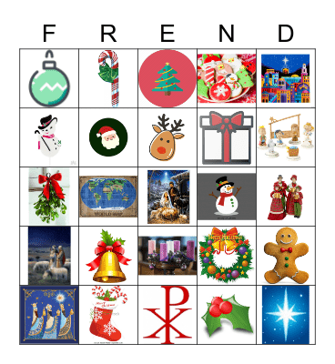 VHBC Friendship Class Christmas Bingo Card