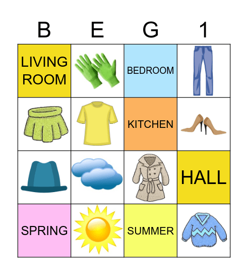 Let's review! Bingo Card