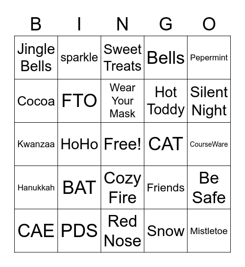 Holiday Bingo Card