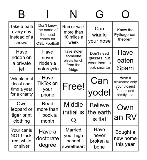 HMA/HATS Holiday BINGO! Bingo Card