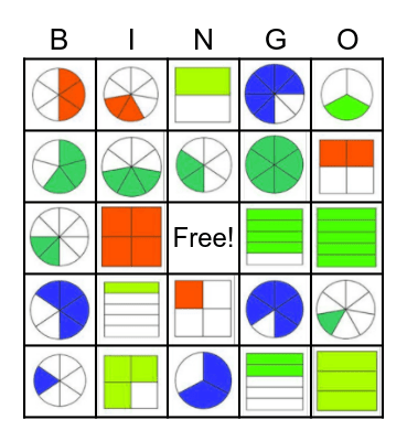 Fraction Bingo Card