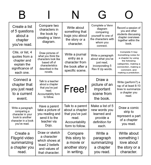 Book it Bingo! Bingo Card