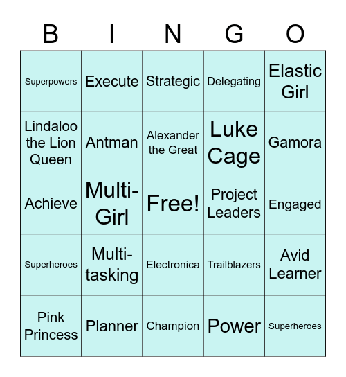 HOUSING COOP SUPERPOWERS Bingo Card