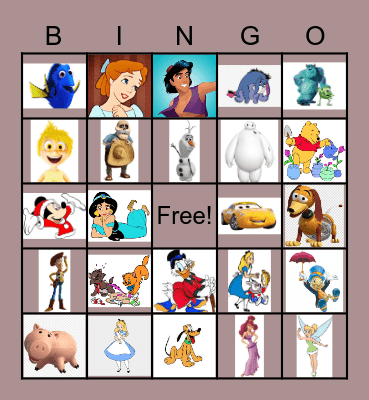 Disney Bingo Card