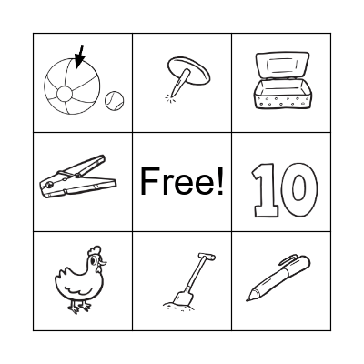i and e Bingo Card
