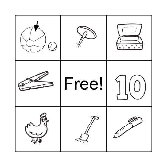 i and e Bingo Card