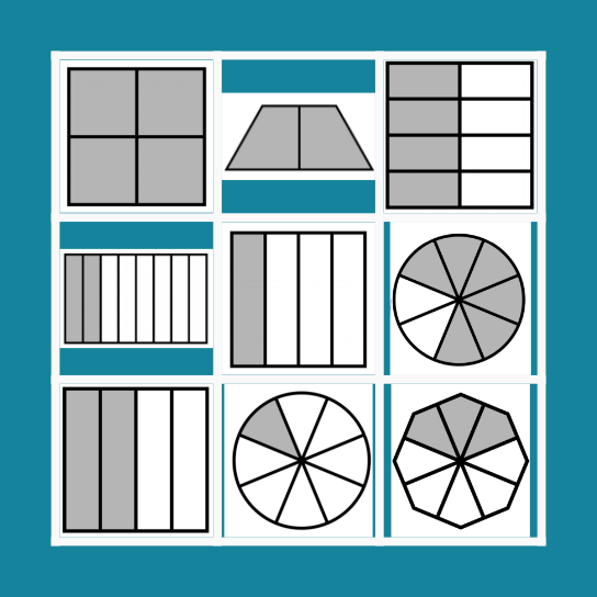 Fraction Bingo Card