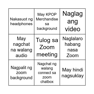 ΦLYMPICS Bingo Card