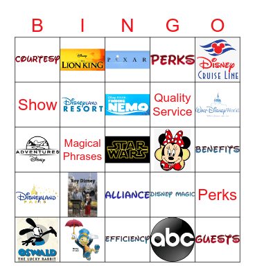 Disney Magic! Bingo Card