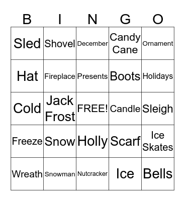 Winter Celebration Bingo Card