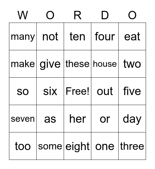 Lesson 13 Bingo Card