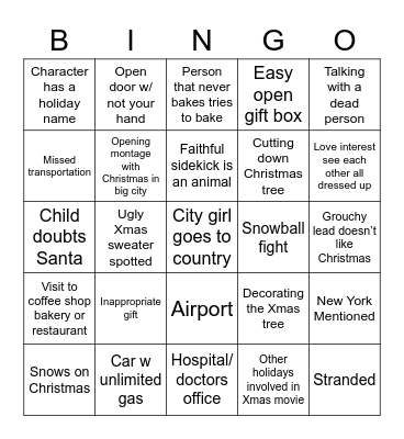 Cair Paravel Christmas Extravaganza Bingo Card