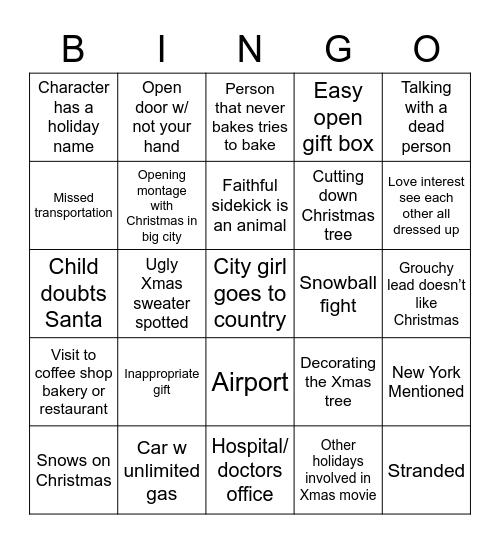 Cair Paravel Christmas Extravaganza Bingo Card