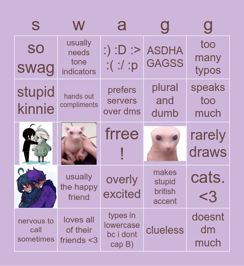 swago Bingo Card