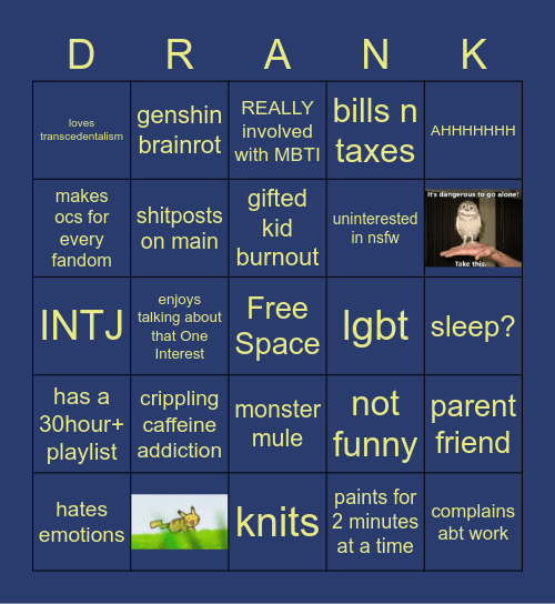 kevin b like that Bingo Card