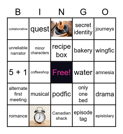 Ingredients Fest Bingo Card