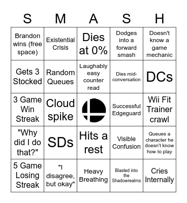 Conor's Smash Bingo Card