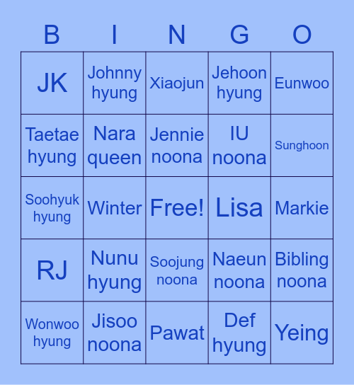 Chanunu's Bingo Card