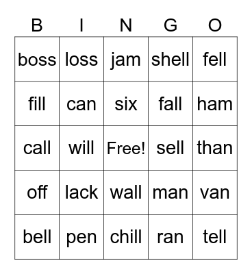 Wilson 1.4/1.5 Bingo Card