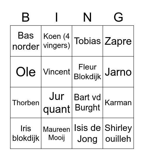 Kech BINGO Card