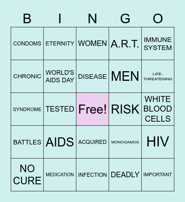 AIDS Bingo Card