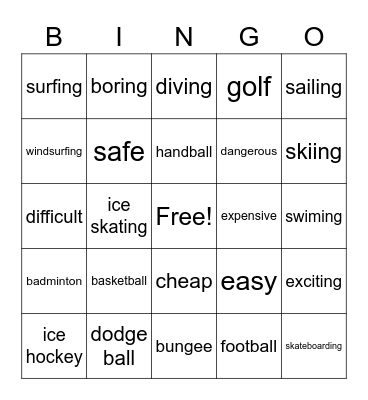 :) Bingo Card