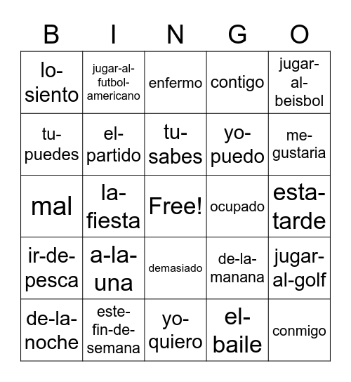 Capítulo 4B Bingo Card