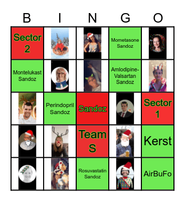 De grote Team S - KERST Bingo Card