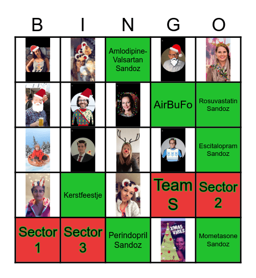 De Grote TEAM S - KERST Bingo Card