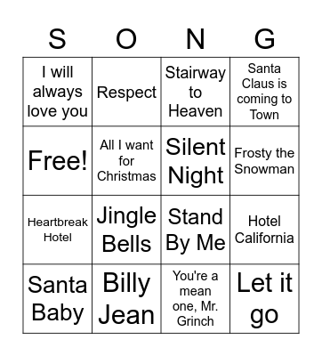 Susan Bingo Card