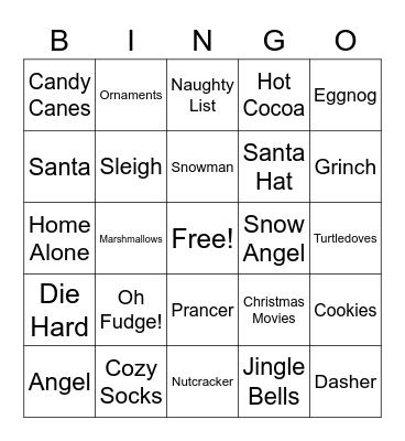 Christmas for Agency Services Bingo Card