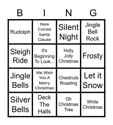 Winter Bingo Card