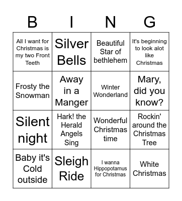 Christmas Bingo Card