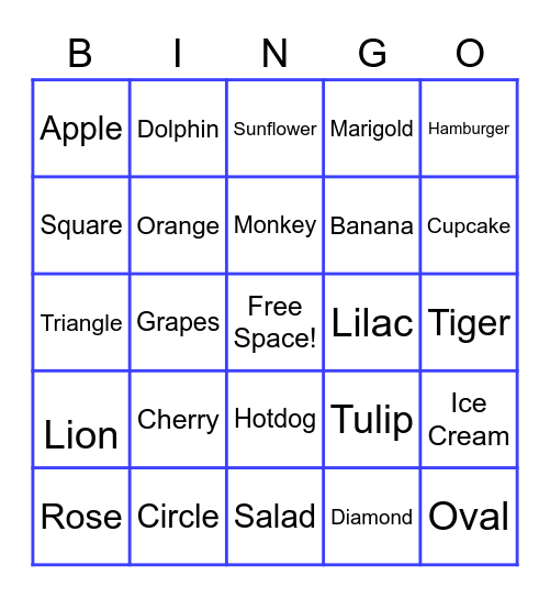BINGO WITH THINGS!! Bingo Card