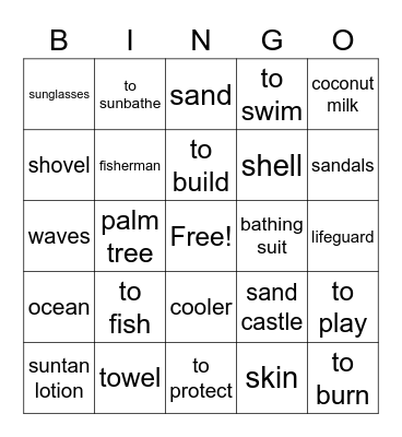 LA PLAYA (2) Bingo Card