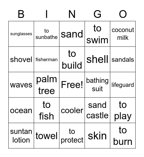LA PLAYA (2) Bingo Card