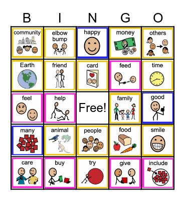 Give Giving a Try (Dec. ULS Vocab) Bingo Card