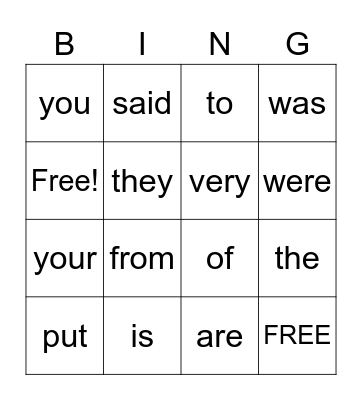 Red Work Bingo Card