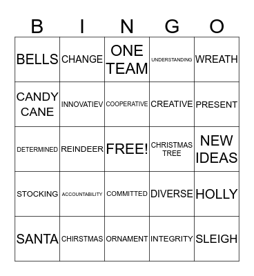 SANTA Bingo Card