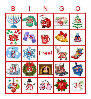 WINTER BINGO Card