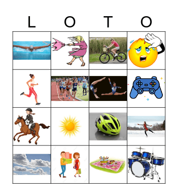 Free time and weather Bingo Card