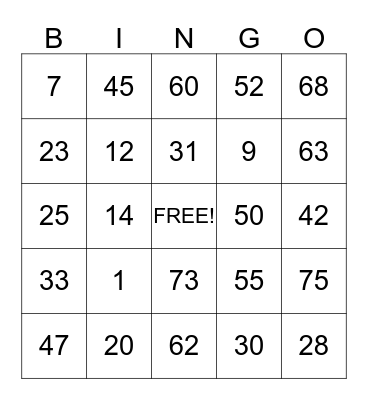 Winn Family Thanksgiving  Bingo Card