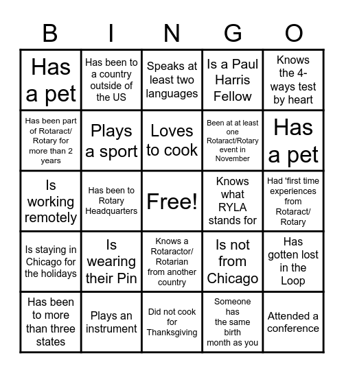 Rota-Bingo Card