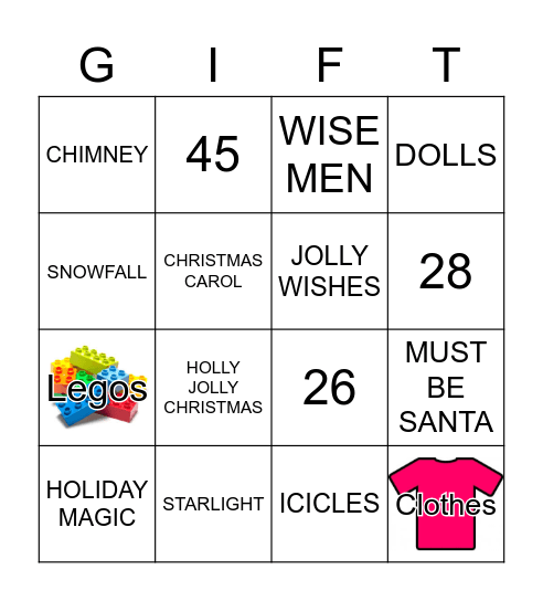 MERRY CHRISTMAS Bingo Card