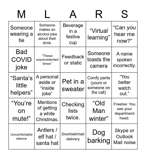 Apart but Together Bingo Card