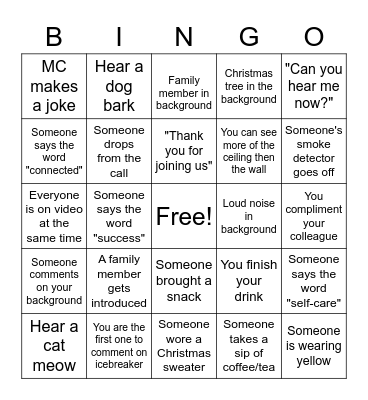 Essential Services Meeting Bingo Card