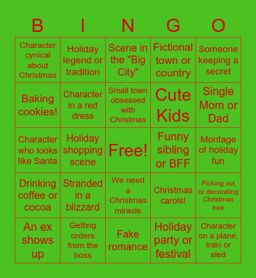 Holiday Movie Bingo - ORIS Bingo Card