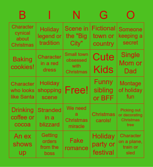 Holiday Movie Bingo - ORIS Bingo Card